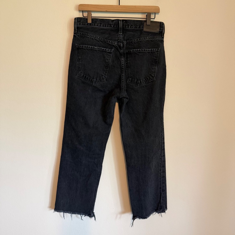 Citizens of Humanity Emery Crop jeans 27 button fly black denim casual wide leg - Picture 4 of 8